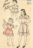 1940s Vintage Advance Sewing Pattern 4152 Post WWII Little Girls Dress Size 12 - Vintage4me2