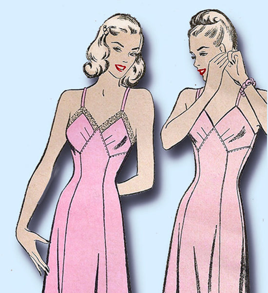 1940s Vintage Advance Sewing Pattern 4315 Uncut Misses Slip with Bra Top Sz 34 B