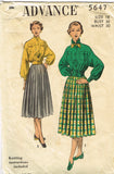 1950s Vintage Advance Sewing Pattern 5647 Uncut Misses Suit w Battle Jacket 36B