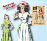 1950s Vintage Advance Sewing Pattern 5818 Designer Elizabeth Hilt Dress Sz 38 B -Vintage4me2