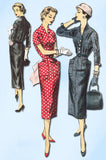 1950s Vintage Advance Sewing Pattern 8042 Uncut Misses Slender Dress Sz 14 32B