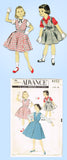 1950s Vintage Advance Sewing Pattern 8222 Little Girls Jumper Dress & Blouse 12 - Vintage4me2