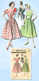 1950s Vintage Advance Sewing Pattern 8301 Uncut Misses Cocktail Dress Sz 18 38B