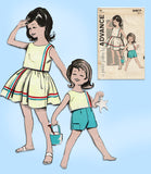 Advance 9817: 1960s Uncut Toddler Girls Play Clothes Sz 6 Vintage Sewing Pattern