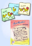 1960s Aunt Martha's Embroidery Transfer 3305 Uncut Barnyard Romance Tea Towels