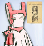 1940s Vintage American Weekly Sewing Pattern 3852 Misses Full Bib Apron 32 34 B