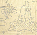 1930s Betty Burton Embroidery Transfer 1521 Garden Gal Pillowcases Uncut ORIG - Vintage4me2