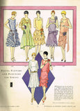 1920s Original Vintage Butterick Pattern 1232 Misses Flapper Cocktail Dress 33 B