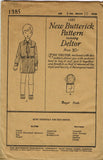 1920s Vintage Butterick Sewing Pattern 1385 Uncut Little Boys Suit Size 8 25 B