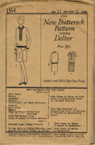 1920s VTG Butterick Sewing Pattern 1554 Uncut Junior Girls Flapper Dress Sz 31B