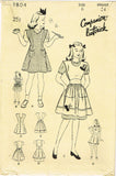 1940s Vintage Butterick Sewing Pattern 1804 WWII Toddler Girls Cherry Apron Sz 6 - Vintage4me2