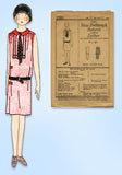 1920s Vintage Butterick Sewing Pattern 1981 Uncut Girls Flapper Dress Sz 10 27B