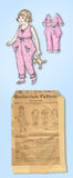 1920s Vintage Butterick Sewing Pattern 2066 Baby Girls Step In Pajamas Size 2