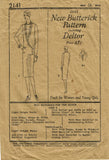 1920s Vintage Butterick Sewing Pattern 2141 Misses Flapper Dress Size 36 Bust