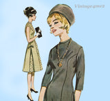 1960s Vintage Butterick Sewing Pattern 2493 Cute Misses A Line Dress Sz 36 B