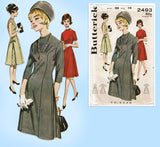 1960s Vintage Butterick Sewing Pattern 2493 Cute Misses A Line Dress Sz 36 B