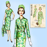 Butterick 2573: 1960s Misses Dress & Jacket Sz 35 Bust Vintage Sewing Pattern