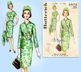 Butterick 2573: 1960s Misses Dress & Jacket Sz 35 Bust Vintage Sewing Pattern