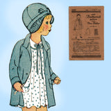 Butterick 2995: 1920s Cute Little Girls Dress & Coat Sz 7 Vintage Sewing Pattern