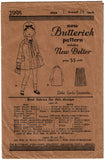 Butterick 2995: 1920s Cute Little Girls Dress & Coat Sz 7 Vintage Sewing Pattern