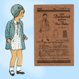 Butterick 2995: 1920s Cute Little Girls Dress & Coat Sz 7 Vintage Sewing Pattern