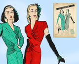 Butterick 3157: 1940s Chic Misses Cocktail Dress Sz 32 B Vintage Sewing Pattern