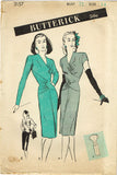 Butterick 3157: 1940s Chic Misses Cocktail Dress Sz 32 B Vintage Sewing Pattern