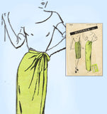 1940s Vintage Butterick Sewing Pattern 3165 Misses WWII Skirt w Side Drape 26 W -Vintage4me2