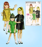 1960s Vintage Butterick Sewing Pattern 3310 Cute Toddler Girls A Line Dress Sz 6