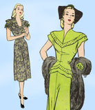 Butterick 3479: 1940s Misses Peplum Dress Sz 32 Bust Vintage Sewing Pattern