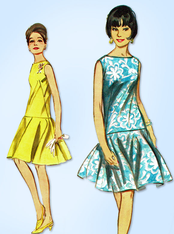 1960s Original Vintage Butterick Pattern 3578 Uncut Misses Cocktail Dress Sz 36B