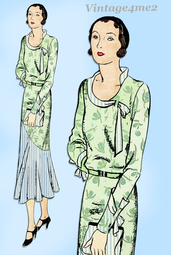 Butterick 3873: 1930s Uncut Misses Street Dress Size 36 B Vintage Sewing Pattern