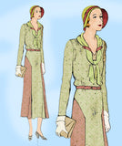 Butterick 3939: 1930s Rare Uncut Misses Dress Sz 38 Bust Vintage Sewing Pattern