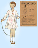 1930s Vintage Butterick Sewing Pattern 4200 Darling Toddler Girls Dress Size 6