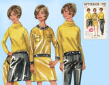 1960s Vintage Butterick Sewing Pattern 4229 Fun Vinyl Separates Mod Style! 34 B