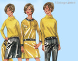 1960s Vintage Butterick Sewing Pattern 4229 Fun Vinyl Separates Mod Style! 34 B