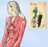 1940s Vintage Butterick Sewing Pattern 4324 Uncut Misses Blouse Gr8 Lines 30 B