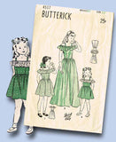 1940s Vintage Butterick Sewing Pattern 4517 Easy Girls Dirndl Sun Dress Size 12 - Vintage4me2