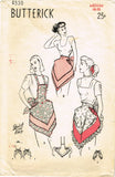 1940s Vintage Butterick Sewing Pattern 4530 Rare Easy Misses Shaped Apron Sz MED