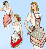 1940s Vintage Butterick Sewing Pattern 4530 Rare Easy Misses Shaped Apron Sz MED