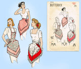 1940s Vintage Butterick Sewing Pattern 4530 Rare Easy Misses Shaped Apron Sz MED