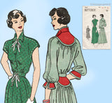 Butterick 4610: 1940s Stylish  Misses Street Dress Sz 32B Vintage Sewing Pattern