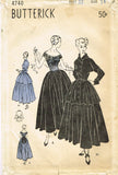 Butterick 4740: 1940s Misses Evening Gown & Jacket Sz 30B Vintage Sewing Pattern