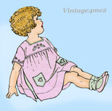 Butterick 4943: 1920s Sweet Uncut Toddler Girls Dress Sz 1 Vintage Sewing Pattern