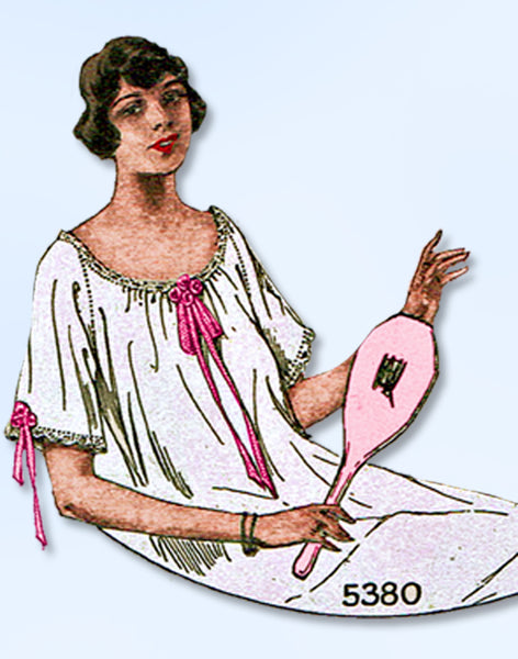 1920s Vintage Butterick Sewing Pattern 5380 Misses Raglan Nightgown Sz 36 Bust