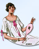 1920s Vintage Butterick Sewing Pattern 5380 Misses Raglan Nightgown Sz 36 Bust