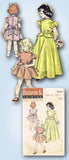 1950s Vintage Butterick Sewing Pattern 5544 Toddler Girls Peplum Dress Sz 4 23B