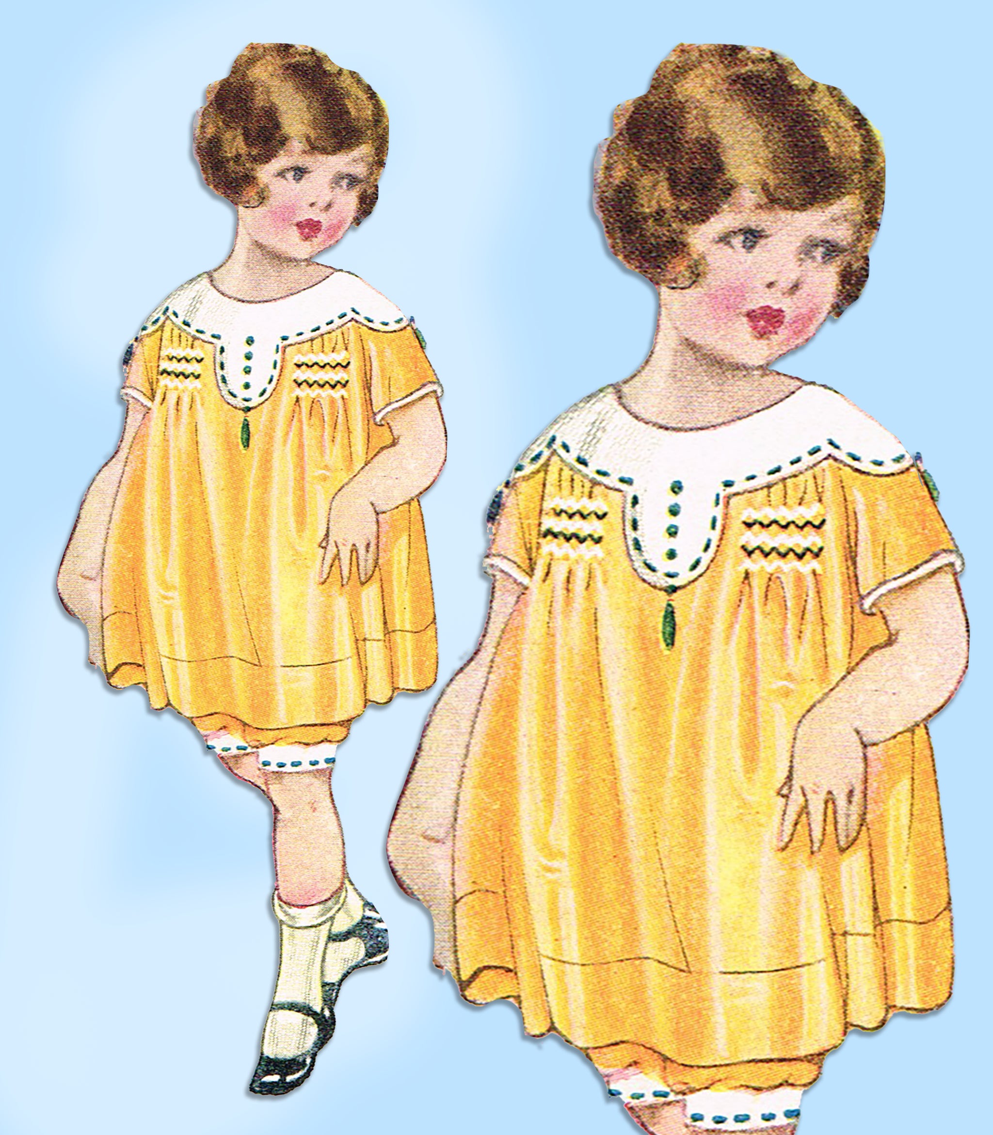 Butterick 3073: 1920s Cute Toddler Girls popular Bloomer Dress Sz3 Vintage Sewing Pattern