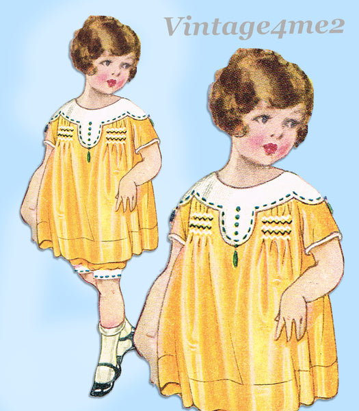 Butterick 5633: 1920s Cute Toddler Girls Bloomer Dress Sz4 Vintage Sewing Pattern