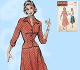 Butterick 5645: 1950s Lovely Misses 2 Piece Suit Sz 36 B Vintage Sewing Pattern